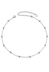 beautiful tiny silver fashion beads charm baby necklace